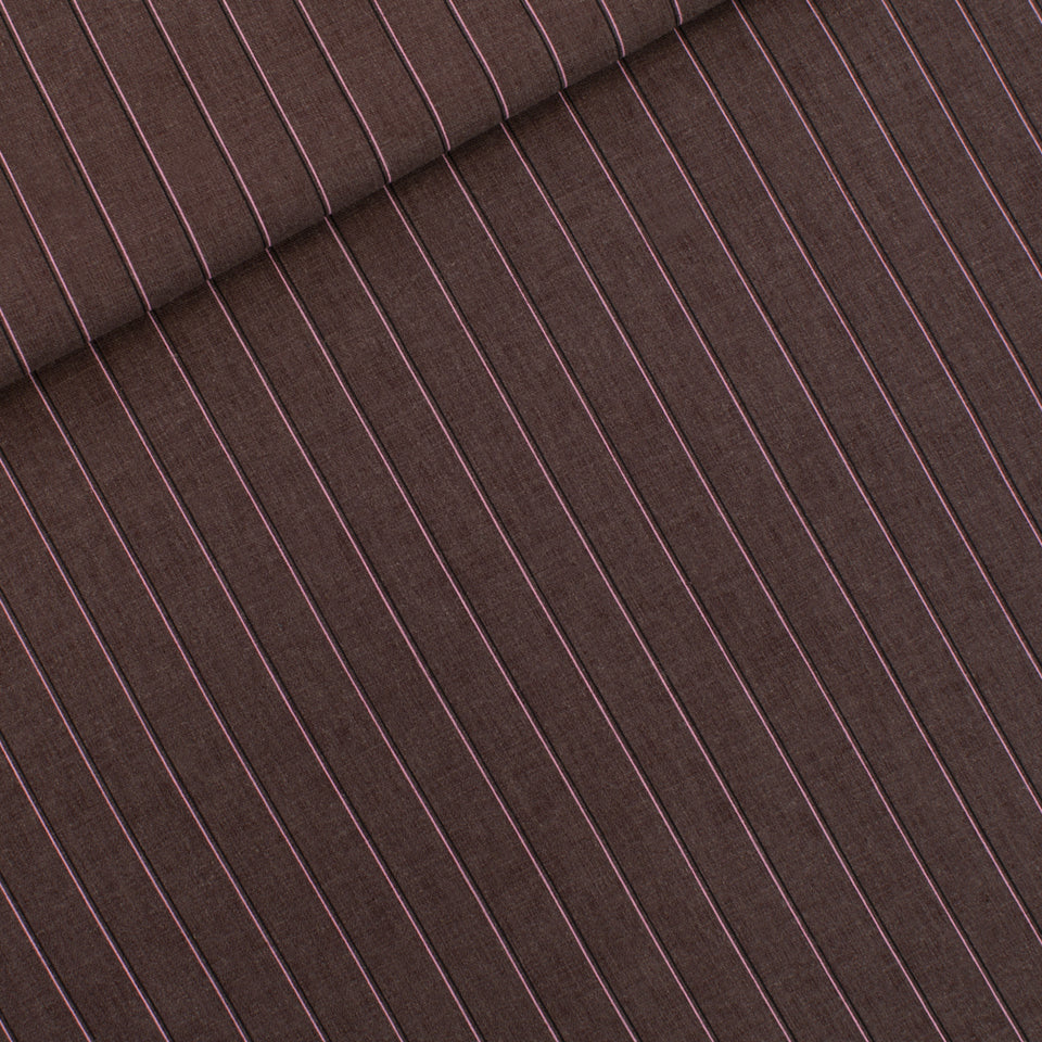 See You At Six - Lines 2N Cotton Canvas Gabardine Twill Fabric - Raisin Purple - Priced per 0.5 metre