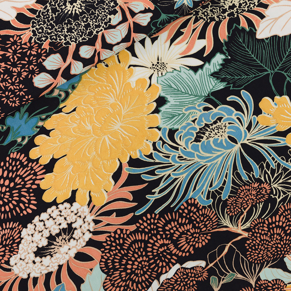 See You At Six - Sea Garden Cotton Canvas Gabardine Twill Fabric - Priced per 0.5 metre