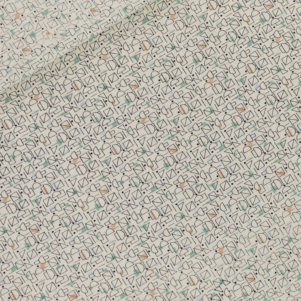 See You At Six - Shaped Chaos Linen Viscose Blend Fabric - Priced per 0.5 metre