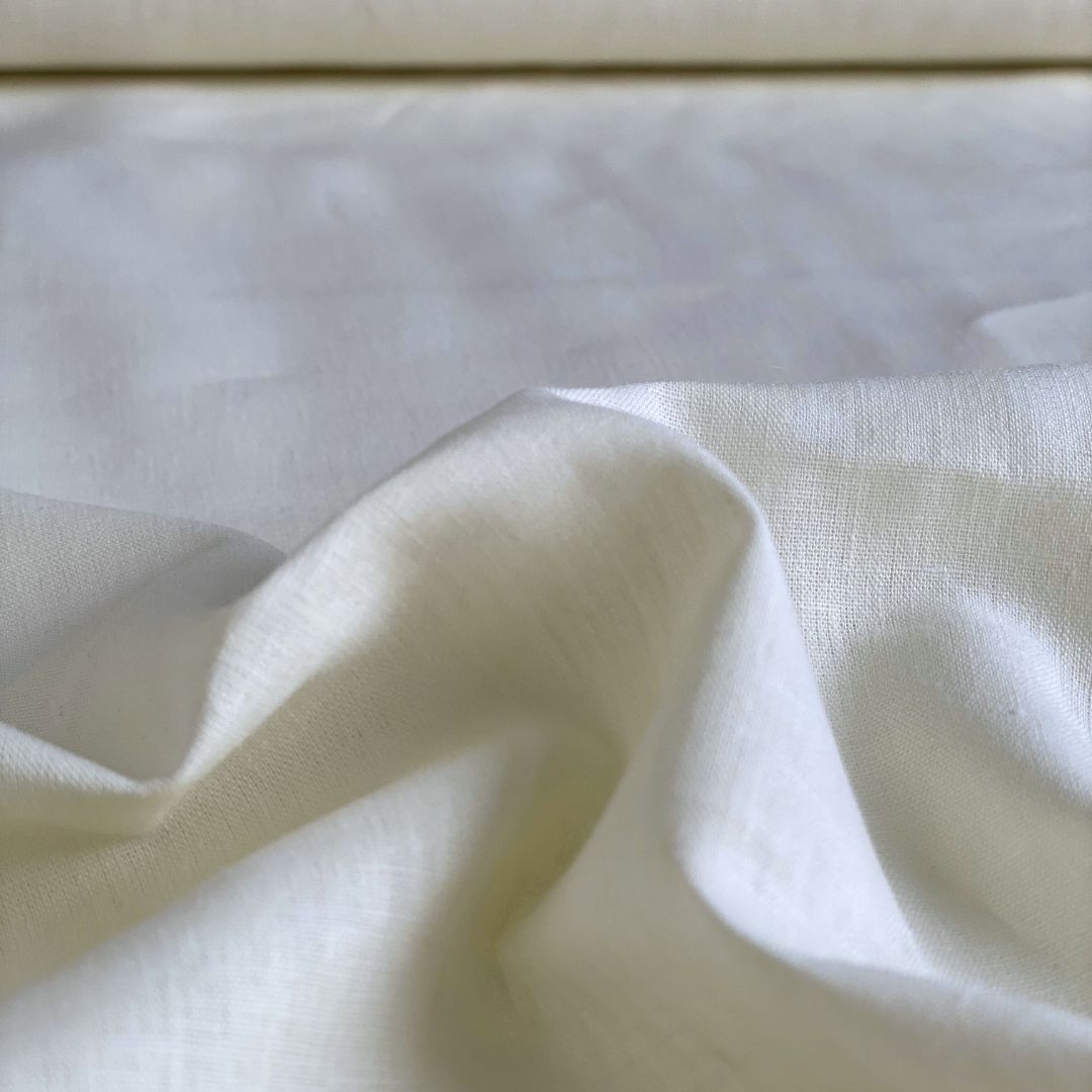 Soft Linen Cotton Mix Fabric - Butter Yellow