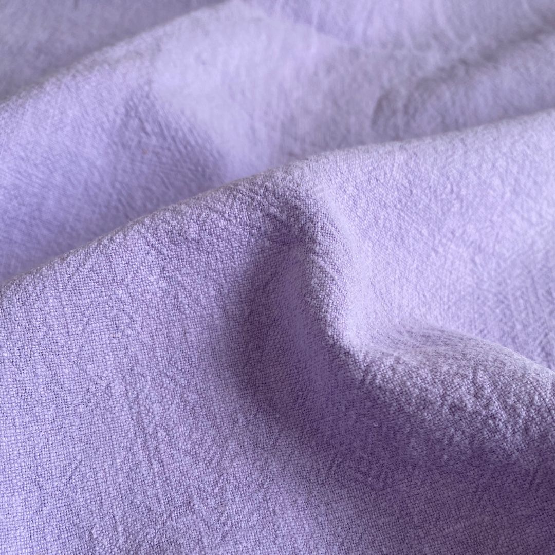 Stonewashed Linen Fabric - Lilac - Priced per 0.5 metre