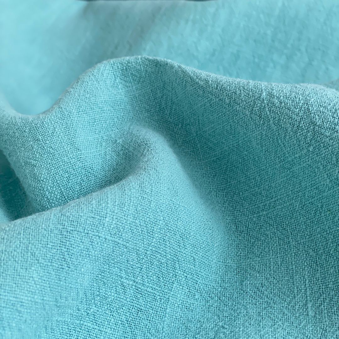 Stonewashed Linen Fabric - Mint Macaroon - Priced per 0.5 metre