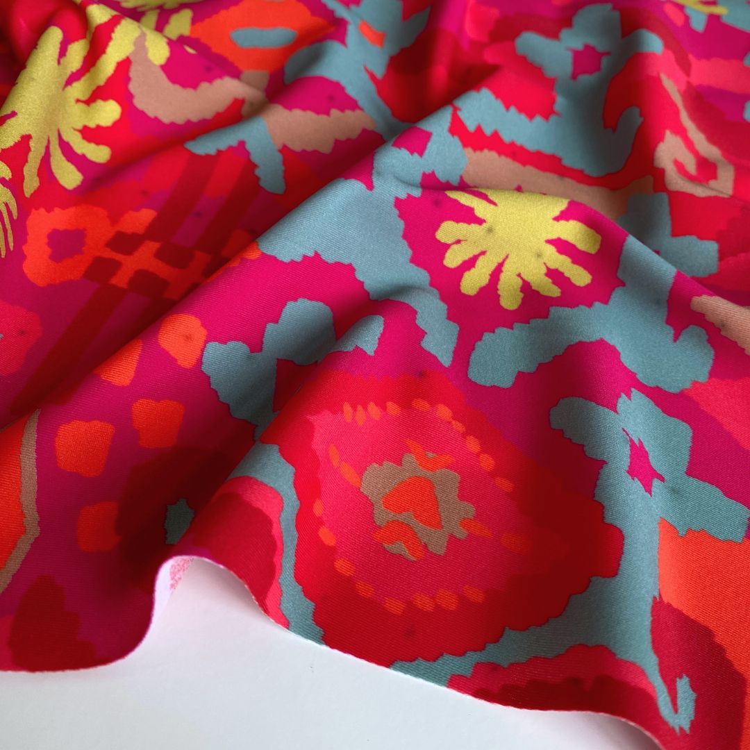 Swimwear Fabric – Maya – Red and Multi