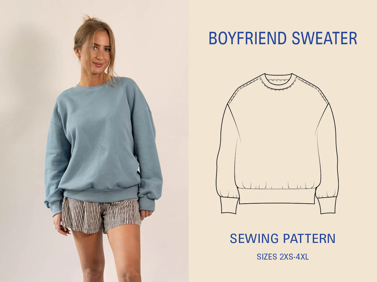 Boyfriend Sweater | Wardrobe By Me | PDF Pattern