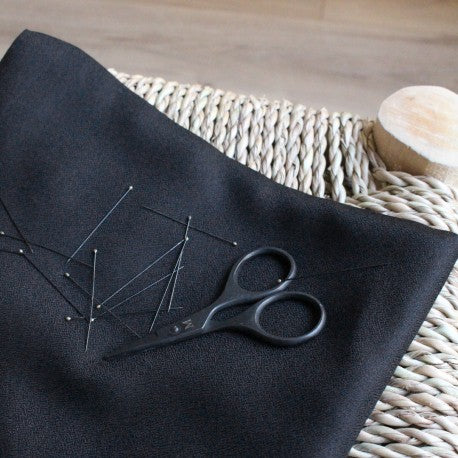 Viscose Crepe Fabric - Black - Atelier Brunette - 0.5 metre