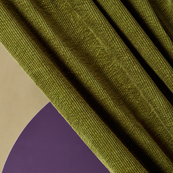 REMNANT 50cm - Bubble Corduroy Fabric - Ivy Green - Atelier Brunette