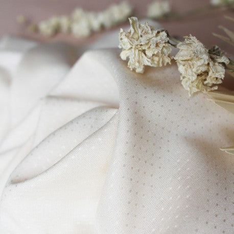 Viscose Dobby Off-White Fabric - Atelier Brunette - Priced per 0.5 metre