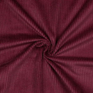 Washed Jumbo Corduroy Fabric - Berry
