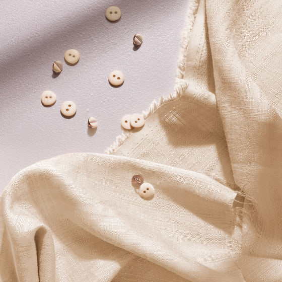 Flake Off-White Cotton Viscose Fabric - Atelier Brunette - Price per 0.5 metre