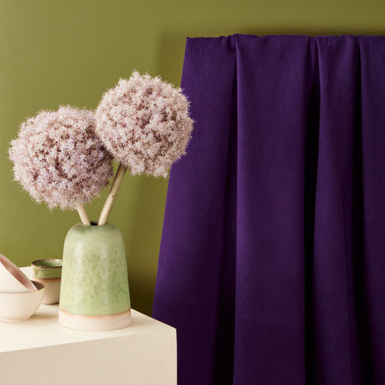 Gabardine Twill Fabric - Majestic Purple - Atelier Brunette - Price per 0.5 metre