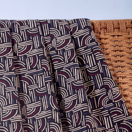 Hopscotch Night - Cotton Gauze Fabric - Atelier Brunette - 0.5 metre