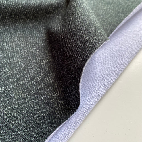 Organic French Terry Knit Fabric - Dark Green Denim - Priced per 0.5 metre