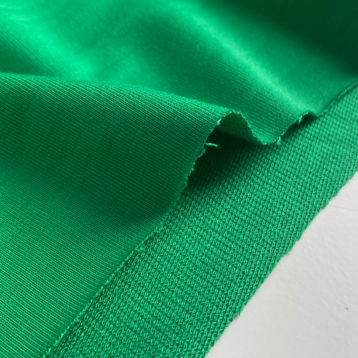 Bamboo French Terry Fabric - Emerald Green - Priced per 0.5 metre