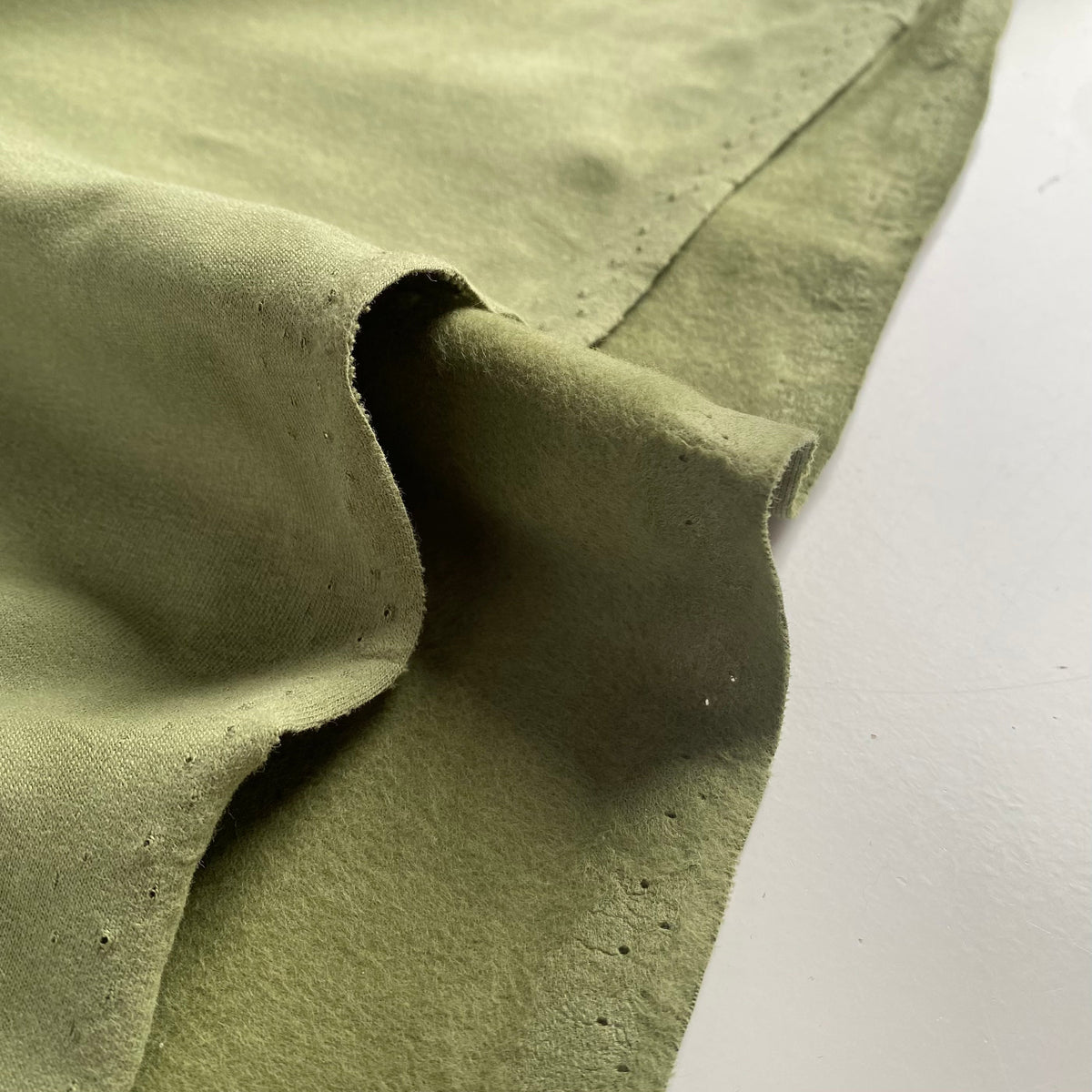REMNANT 75cm - Organic Soft Sweat Jersey Knit Fabric - Pistachio