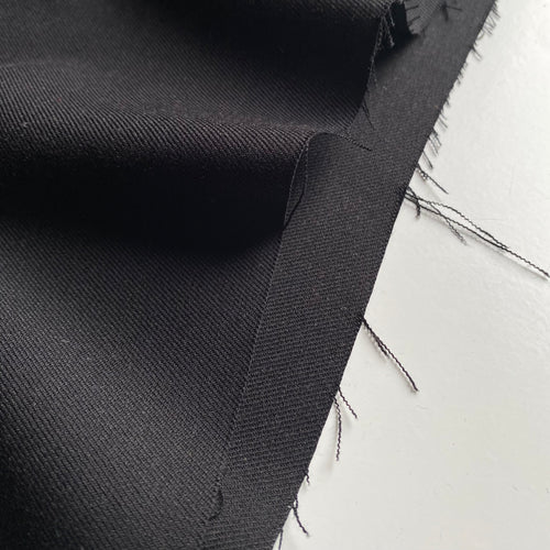 Recycled Stretch Bamboo Twill - Black - 0.5 metre