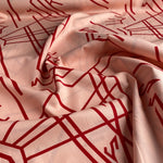Face Lines - Cotton Poplin Fabric - 0.5 metre