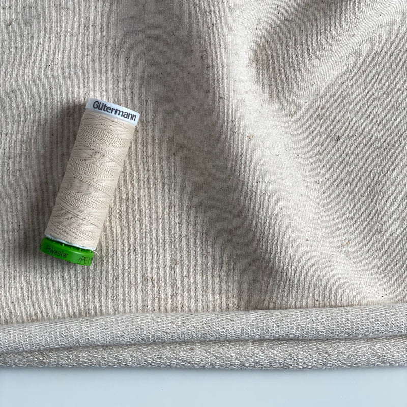 Linen French Terry Knit Fabric - Natural - Priced per 0.5 metre
