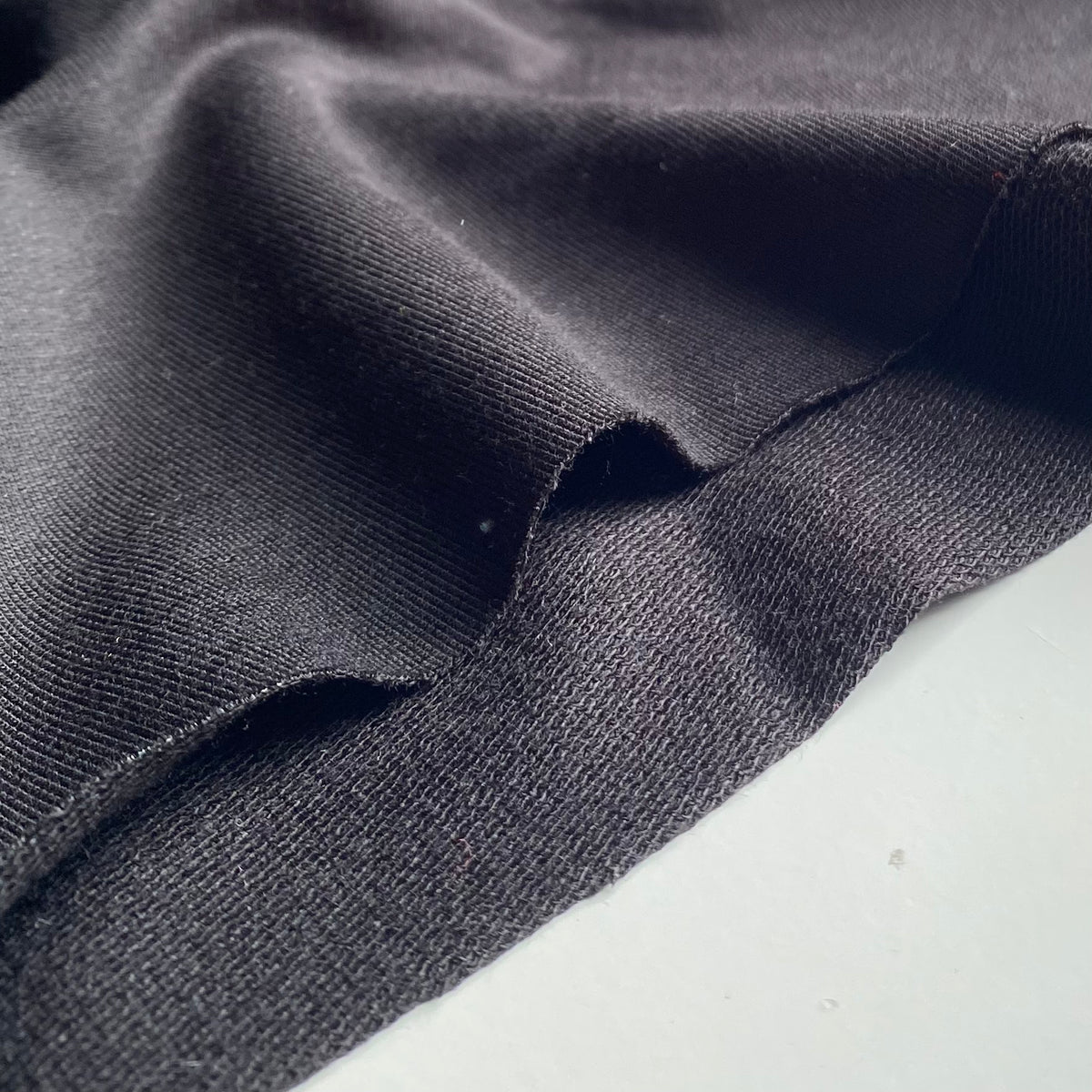 Bamboo French Terry Fabric - Black - Priced per 0.5 metre
