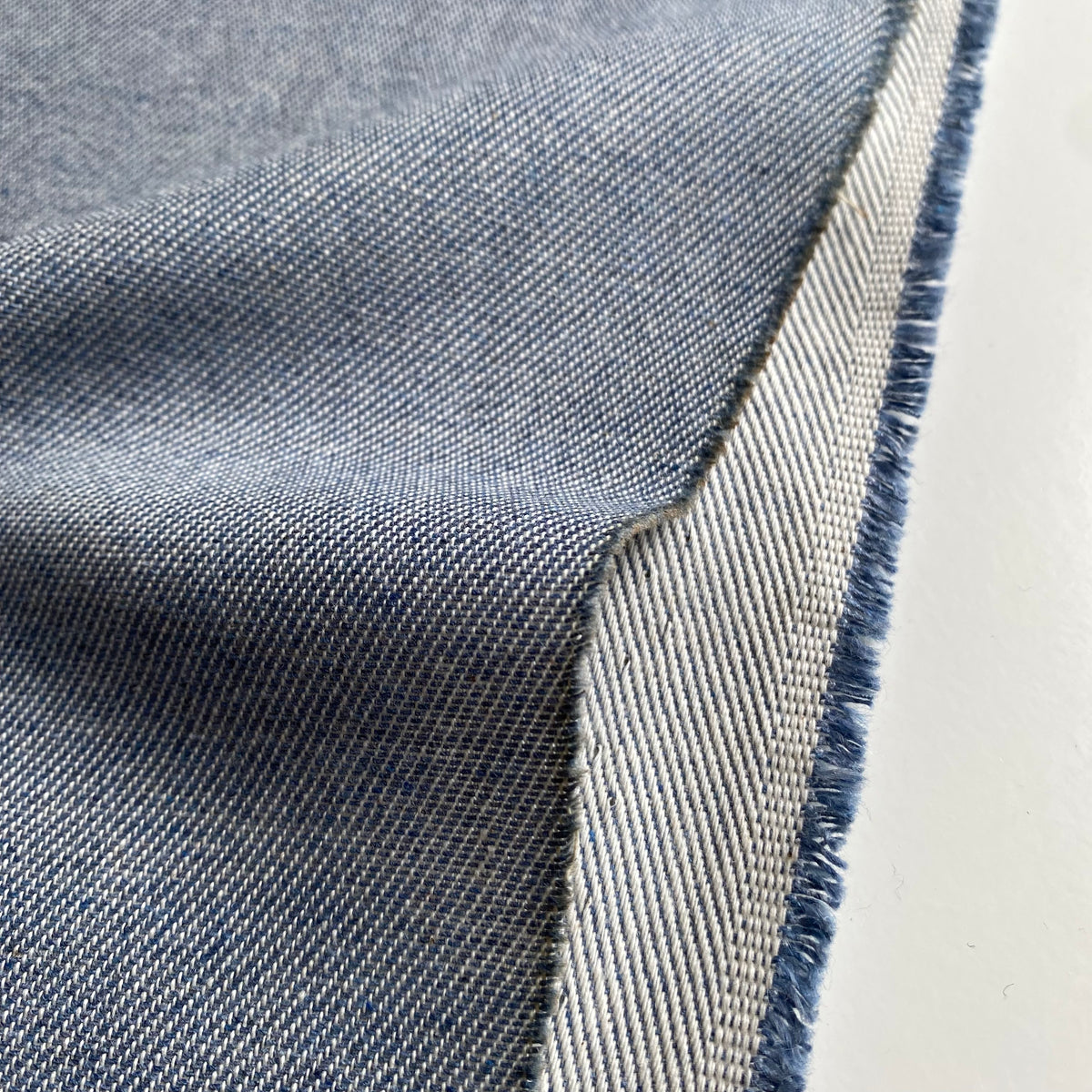 Recycled Denim Canvas Fabric - Blue - Priced per 0.5 metre