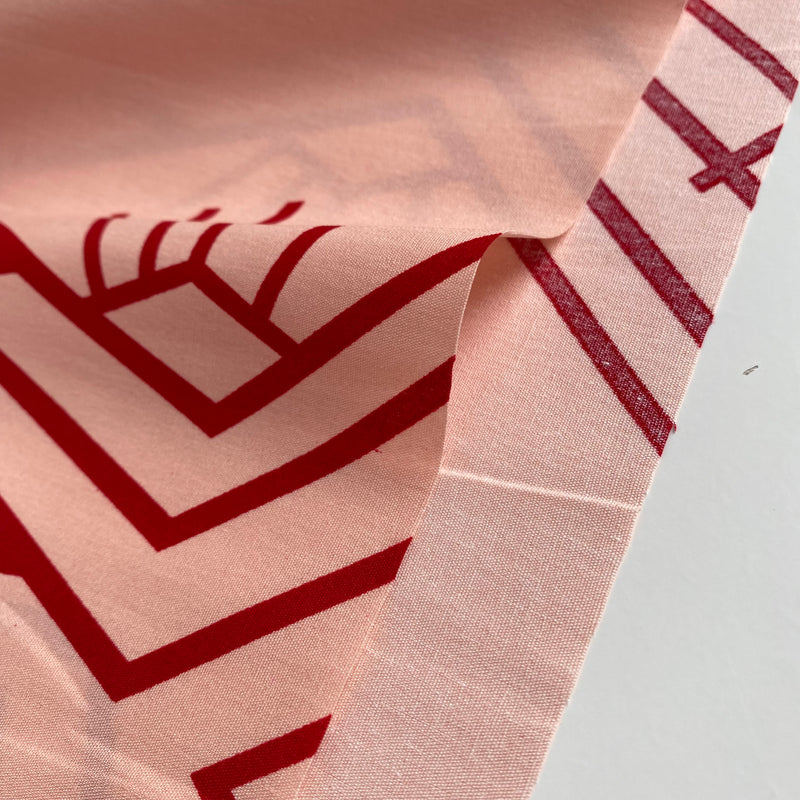 Face Lines - Cotton Poplin Fabric - 0.5 metre