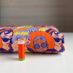 Retro Funk French Terry Knit Fabric - Orange - Priced per 0.5 metre