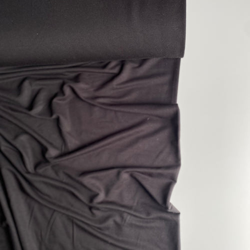 Bamboo French Terry - Black - 0.5 metre
