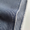 Yarn Dyed Washed Denim 11.6oz - Navy Stripes - 0.5 metre