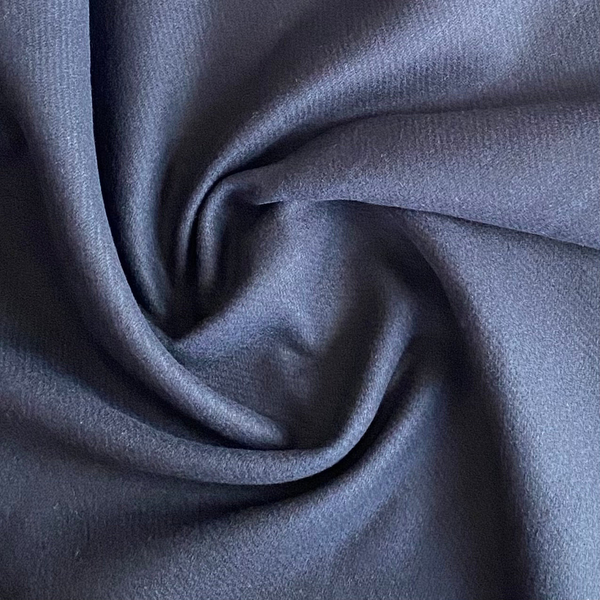 REMNANT 220cm - Wool Coating Deadstock Fabric - Navy