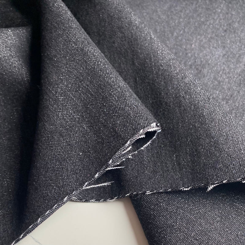 Recycled Stretch Denim 9oz - Black - 0.5 metre