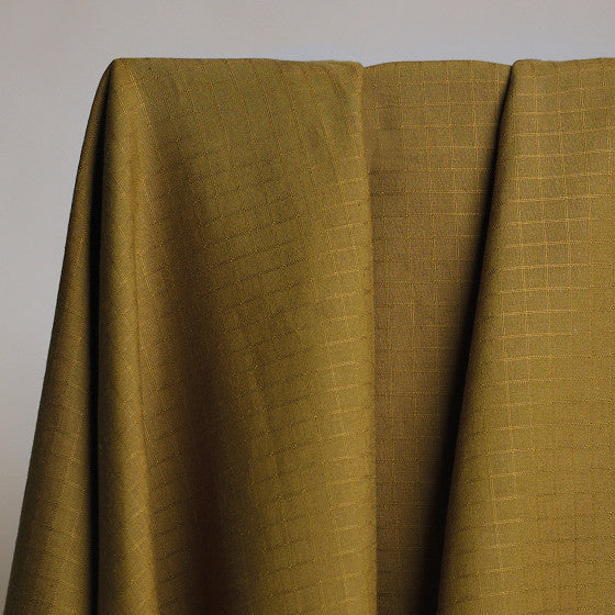 Little Tile - Dreamy Twilight Green - EcoVero Viscose Linen Blend Fabric - Atelier Brunette