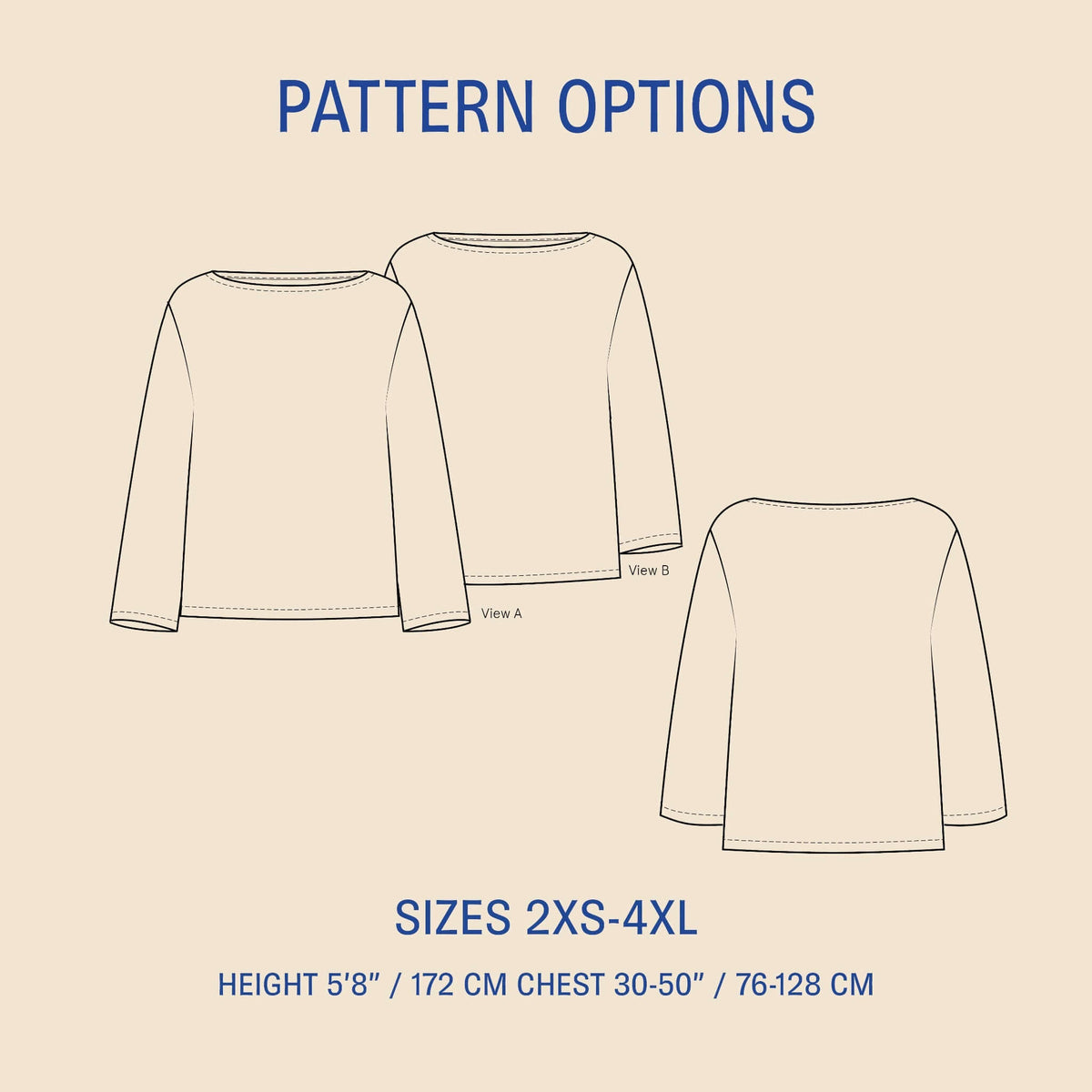 Boatneck Blouse sewing pattern Wardrobe By Me