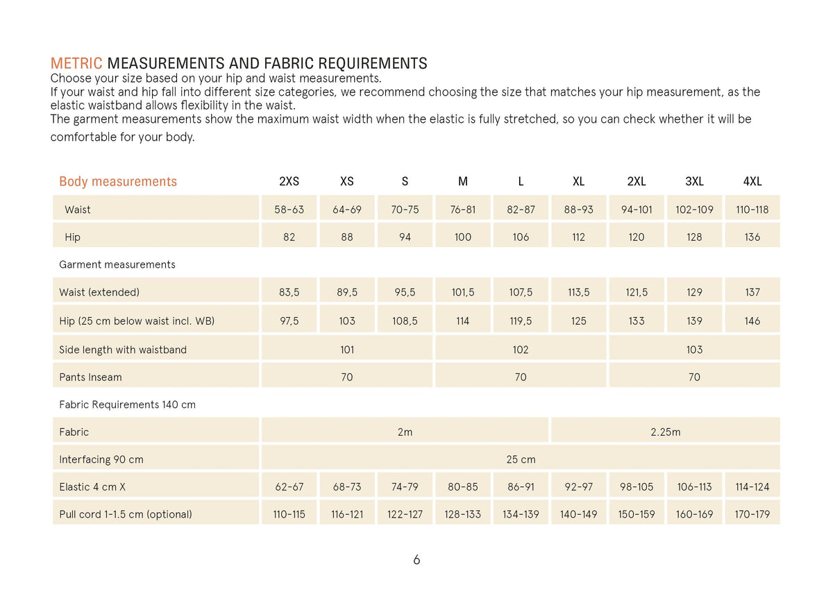 UNISEX Volume Pants Sewing Pattern