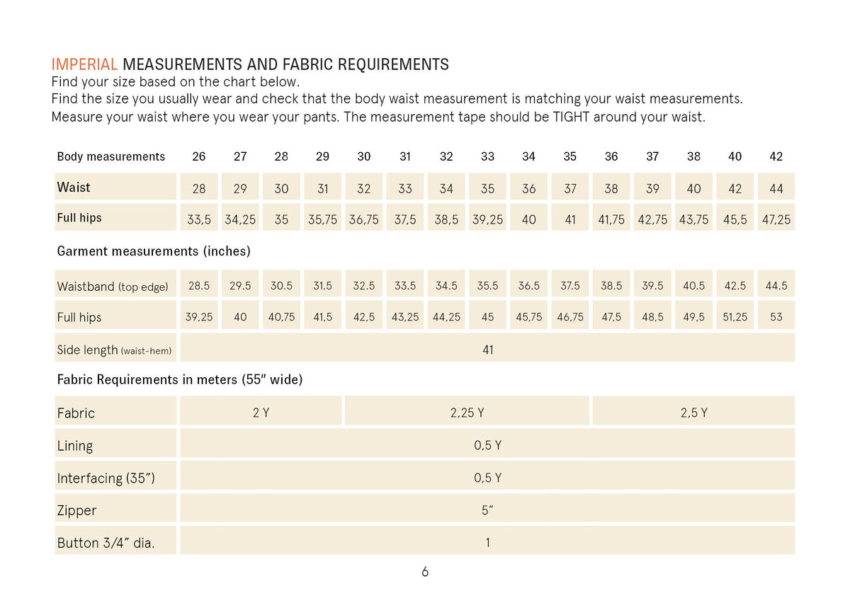 Barrel Chino Pants Sewing Pattern