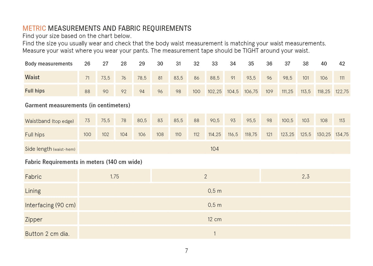 Barrel Chino Pants Sewing Pattern