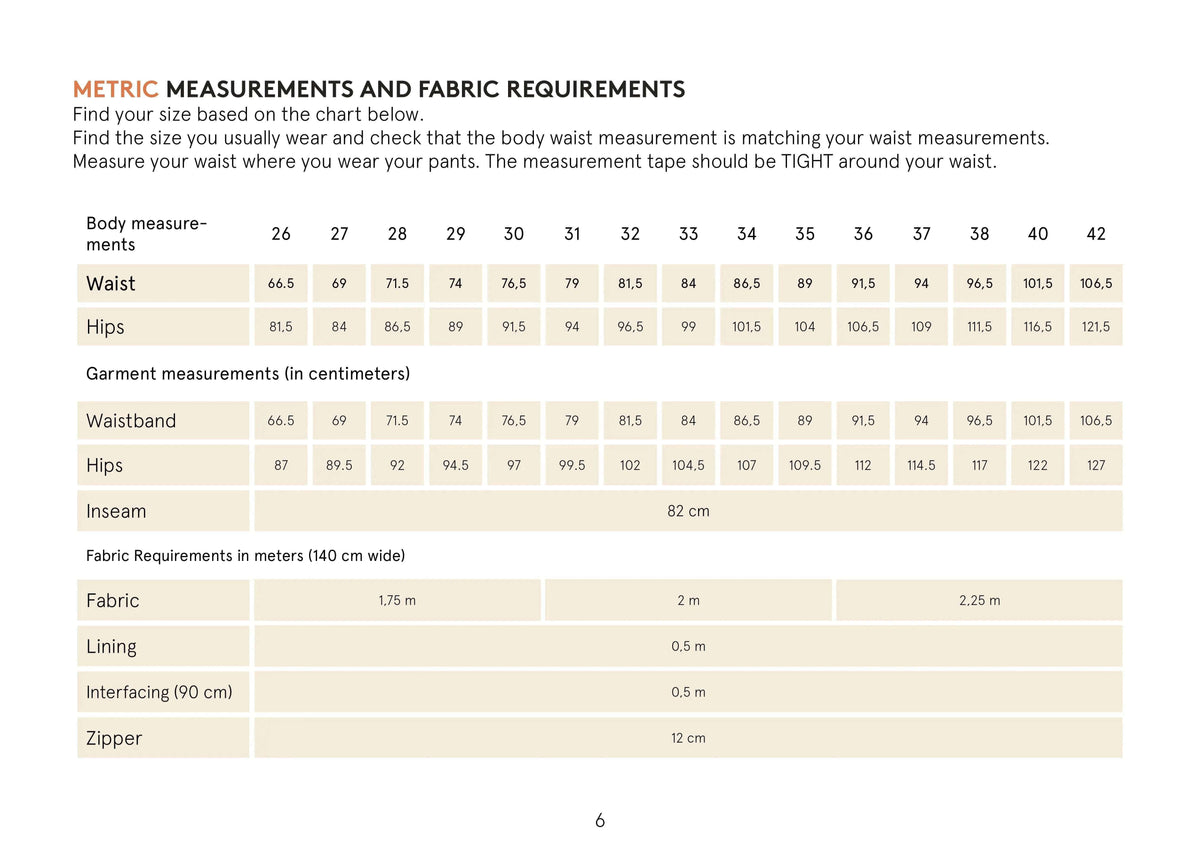 Chino pants sewing pattern Wardrobe By Me