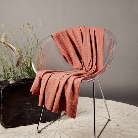 Tile Chestnut Viscose Linen blend fabric with Lenzing™️ EcoVero™️ fibres - Atelier Brunette - 0.5 metre