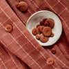 Tile Chestnut Viscose Linen blend fabric with Lenzing™️ EcoVero™️ fibres - Atelier Brunette - 0.5 metre