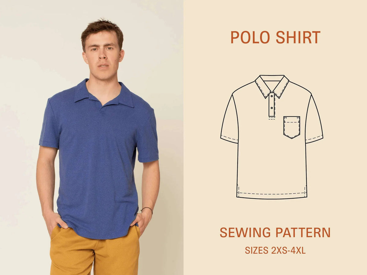 Polo Shirt  | Wardrobe By Me | PDF Pattern