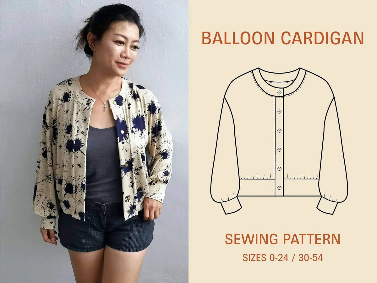 Balloon Cardigan | Wardrobe By Me | PDF Pattern