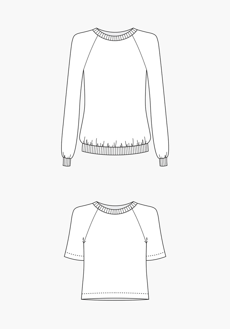 Linden Sweatshirt Sewing Pattern by Grainline Studio