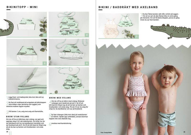 MIRA & KAI - Bikini, Swimsuit & Swim Shorts Sewing Pattern by Cut & Sew - Children and Adult Sizing