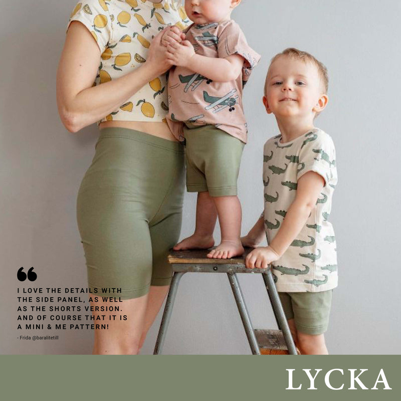 LYCKA Leggings Sewing Pattern by Cut & Sew - Children and Adult Sizing