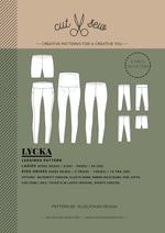 LYCKA Leggings Sewing Pattern by Cut & Sew - Children and Adult Sizing