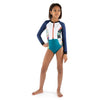 ZOE Long-Sleeve Rashguard Swimsuit by Jalie Patterns - Children and Adult Sizing