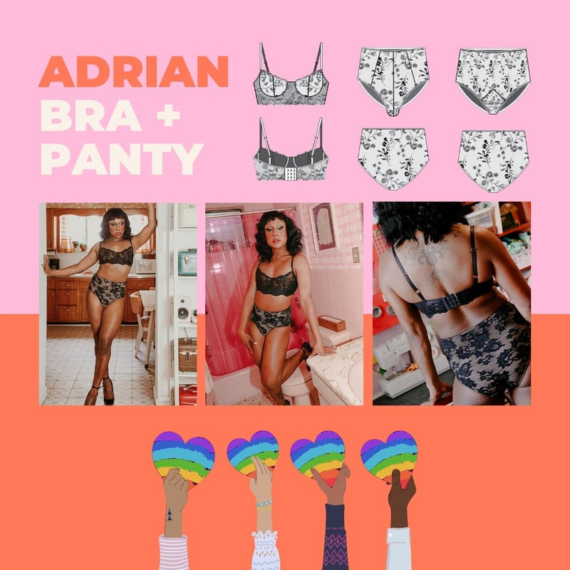 Madalynne ADRIAN Transgender Bra + Panty Sewing Pattern (PDF)