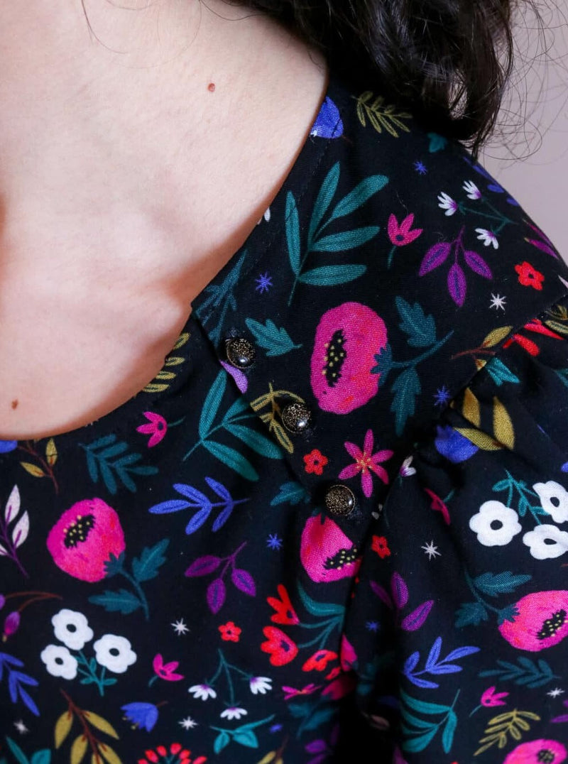 Nuit Fleurie - Viscose Fabric - Lise Tailor - 0.5 metre