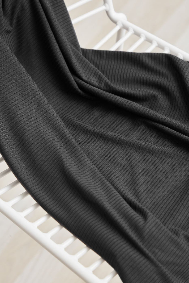 Derby Ribbed Jersey with TENCEL™ Modal Fibres - Anchor - 0.5 metre