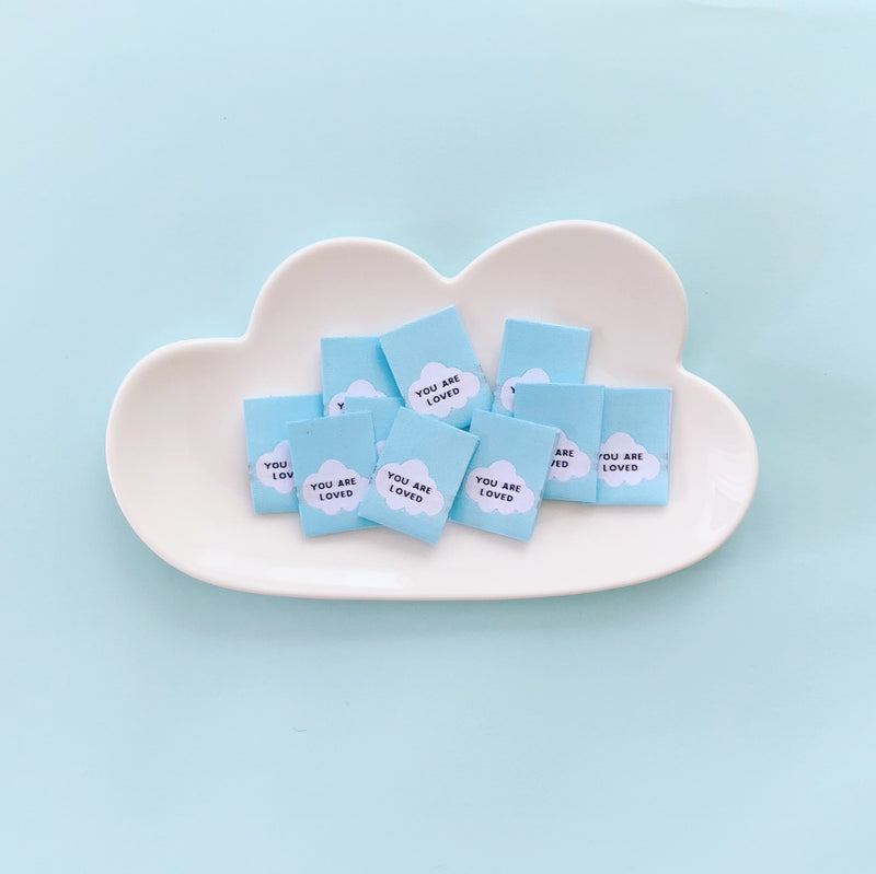YOU ARE LOVED - Pack of 8 Woven Labels by Kylie and the Machine