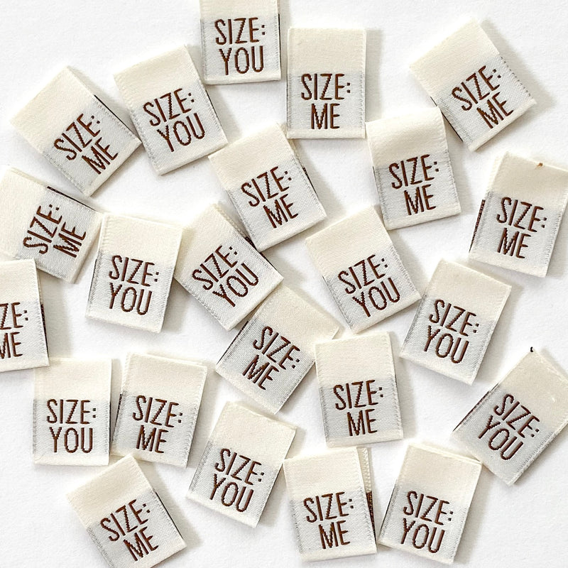 SIZE: ME/YOU - Pack of 8 Woven Labels