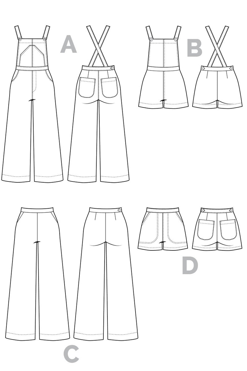 Jenny Overalls and Trousers Pattern by Closet Core